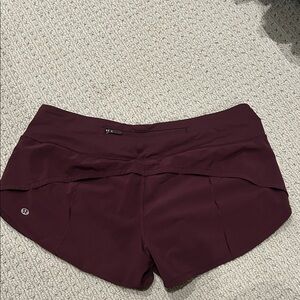 Lululemon Athletica Maroon Athletic Shorts